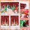 6 Pcs Christmas Kitchen Curtains Window Curtains and Valance Set Snowman Christmas Tree Gnome Buffalo Plaid Christmas Curtains Swag for Bedroom Living Room, 60 x 36 Valance, 36 x 30 Tier